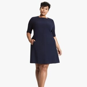 M.M. Lafleur The Emily Dress Navy Blue